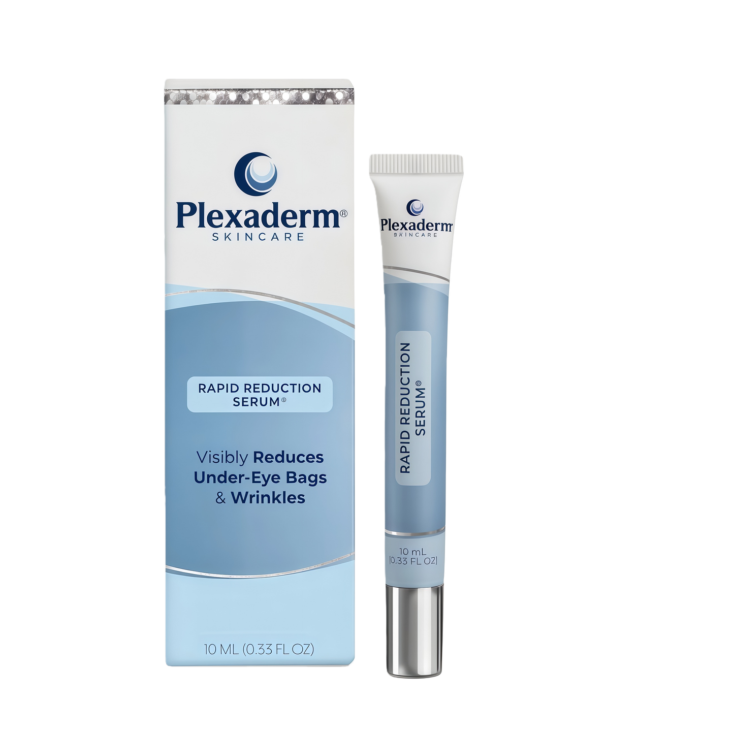 Plexaderm Rapid Reduction Eye Serum - Visibly Reduces Under-Eye Bags, Wrinkles, Dark Circles, Fine Lines & Crow's Feet Instantly, Anti Aging Wrinkle Remover for Face, Full Size Tube