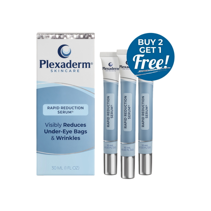 Plexaderm Rapid Reduction Eye Serum - Visibly Reduces Under-Eye Bags, Wrinkles, Dark Circles, Fine Lines & Crow's Feet Instantly, Anti Aging Wrinkle Remover for Face, Full Size Tube